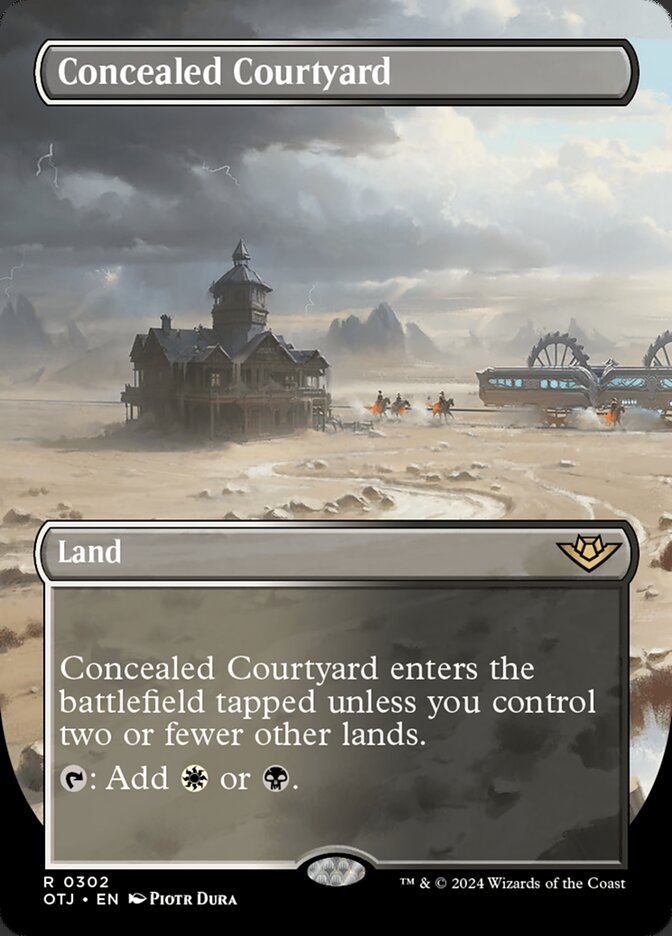 Concealed Courtyard 302/286 (Outlaws of Thunder Junction)  - Borderless | Good Games Adelaide SA