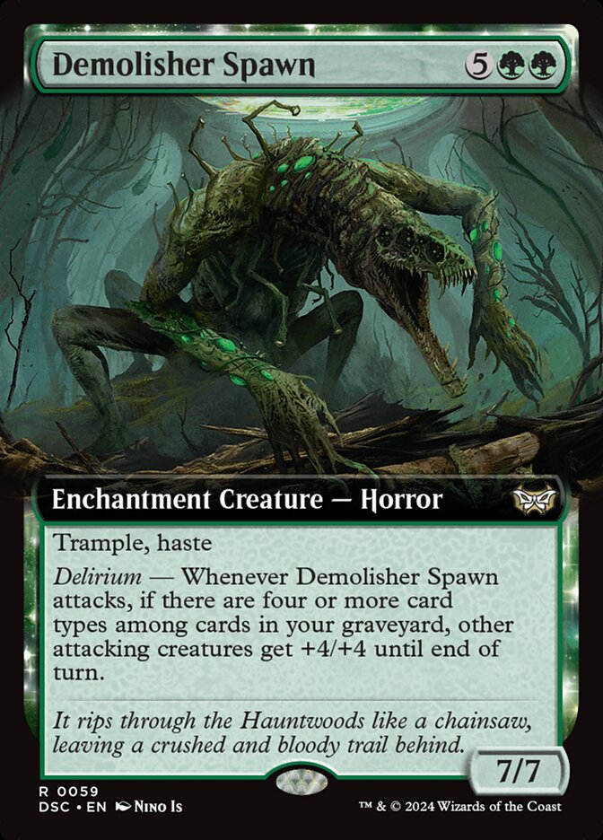 Demolisher Spawn Extended Art 59 (Commander: Duskmourn: House of Horror)  | Good Games Adelaide SA