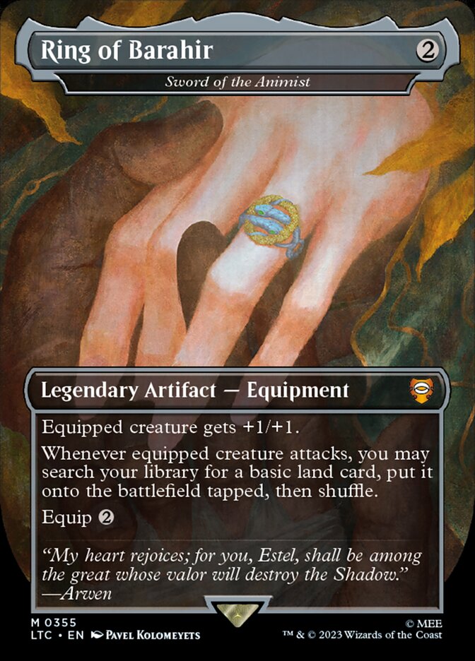 Ring of Barahir Sword of the Animist 355 (Commander: The Lord of the Rings: Tales of Middle-earth)  - Borderless | Good Games Adelaide SA