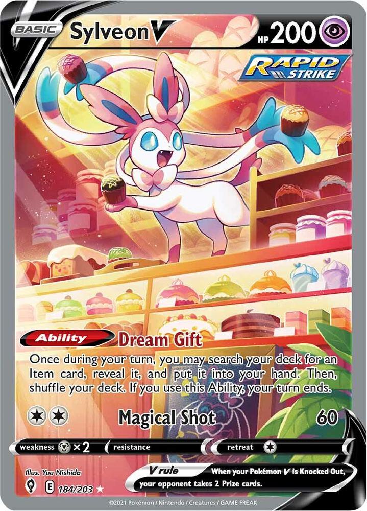 Sylveon V Alternate Full Art 184/203 (SWSH07: Evolving Skies)  - Holofoil | Good Games Adelaide SA
