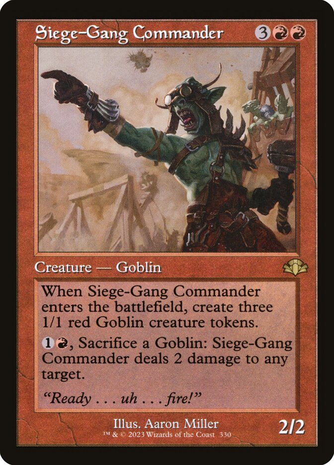 Siege-Gang Commander 330 (Dominaria Remastered)  - Retro Foil | Good Games Adelaide SA