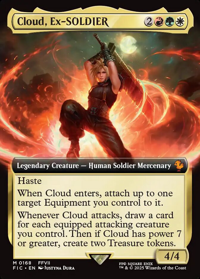 Cloud, Ex-SOLDIER 168 (Commander: FINAL FANTASY)  - Extended Art Foil | Good Games Adelaide SA