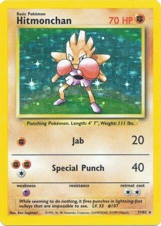 Hitmonchan 007/102 (Base Set)  - Holofoil | Good Games Adelaide SA