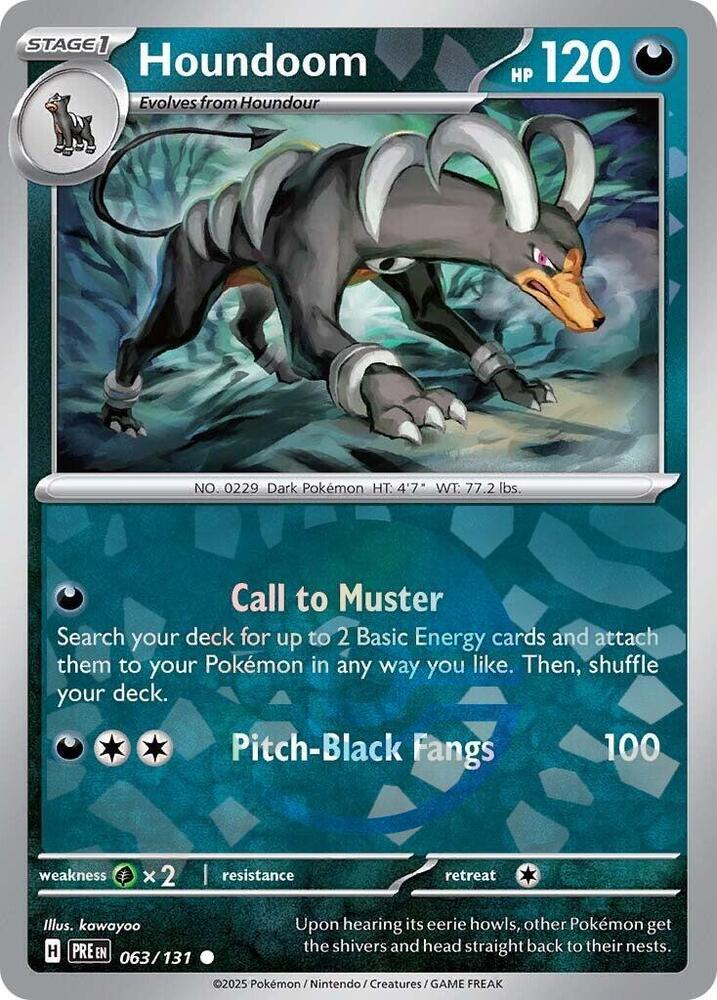Houndoom Poke Ball Pattern 063/131 (SV: Prismatic Evolutions)  - Holofoil | Good Games Adelaide SA