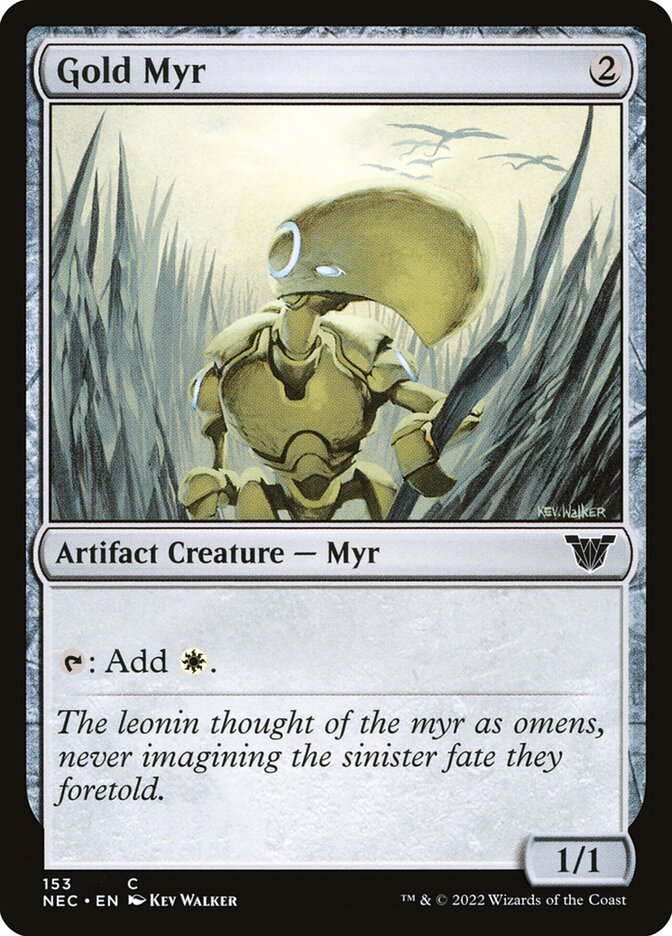 Gold Myr 153/38 (Commander: Kamigawa: Neon Dynasty)  | Good Games Adelaide SA