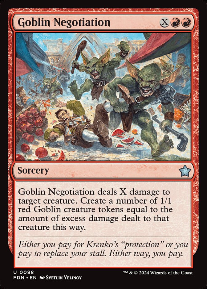 Goblin Negotiation 88 (Foundations)  - Foil | Good Games Adelaide SA