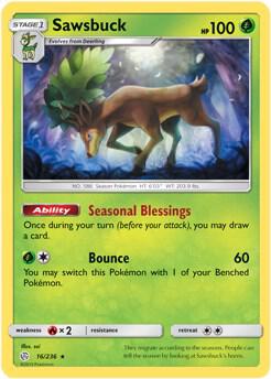 Sawsbuck 16 236 Prerelease Kit Exclusive 016/236 (Deck Exclusives)  | Good Games Adelaide SA