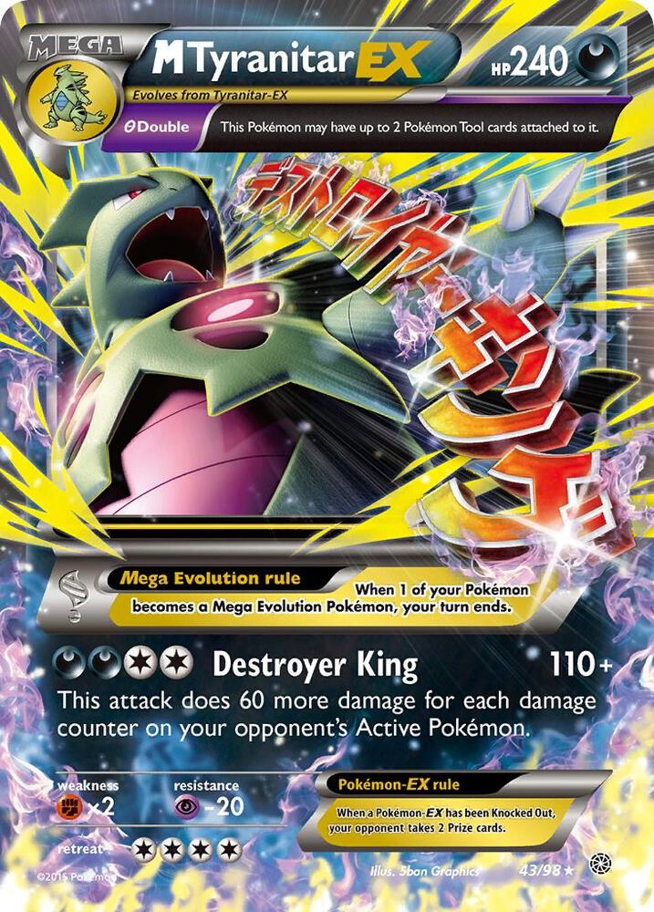 M Tyranitar EX 43/98 (XY - Ancient Origins)  - Holofoil | Good Games Adelaide SA