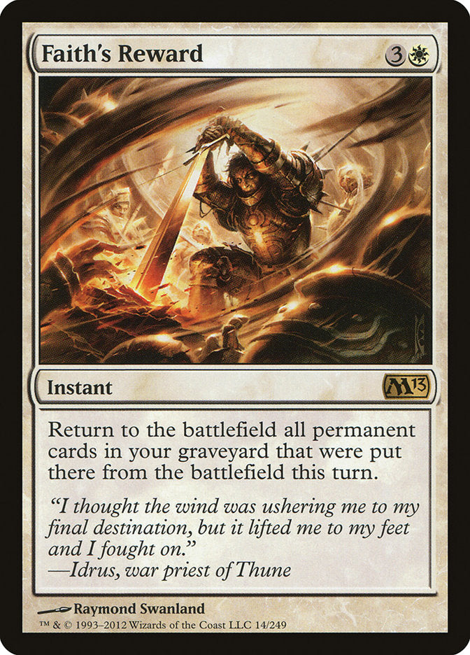 Faith's Reward 14 (Magic 2013 (M13))  - Foil | Good Games Adelaide SA