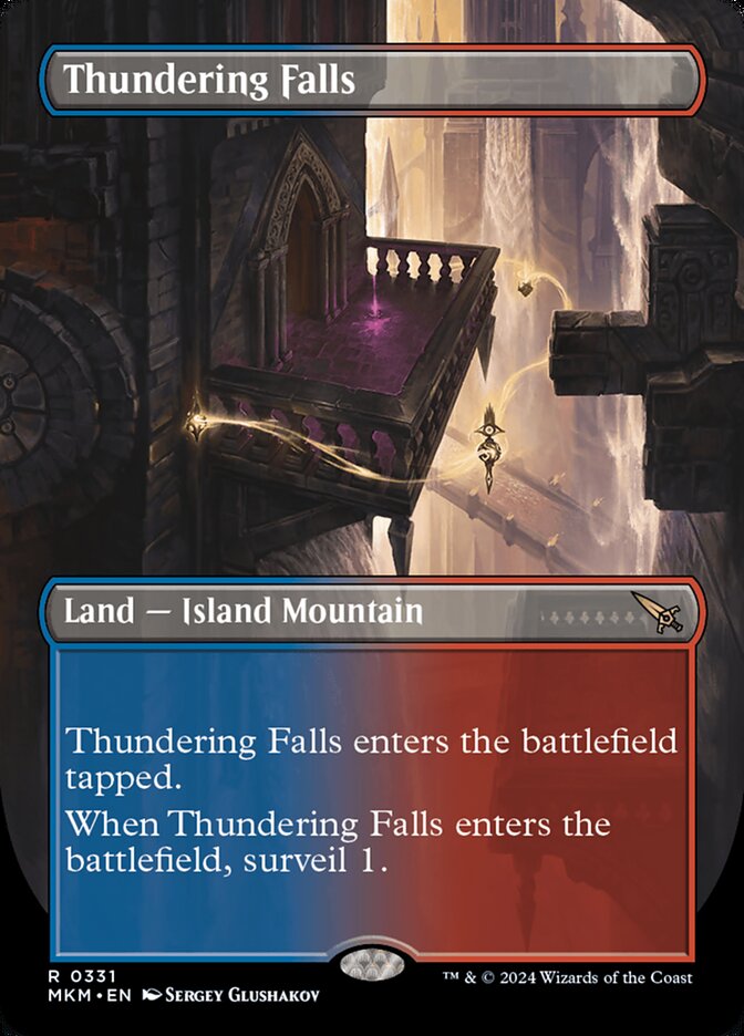 Thundering Falls Borderless 331 (Murders at Karlov Manor)  - Foil | Good Games Adelaide SA