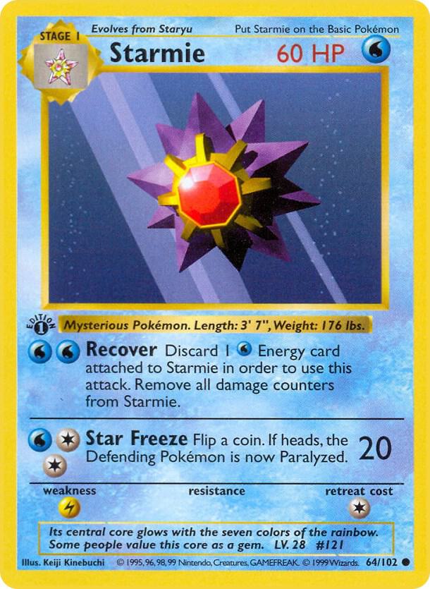 Starmie 064/102 (Base Set (Shadowless))  - 1st Edition | Good Games Adelaide SA