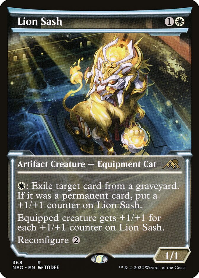 Lion Sash 368 (Kamigawa: Neon Dynasty)  - Showcase Foil | Good Games Adelaide SA
