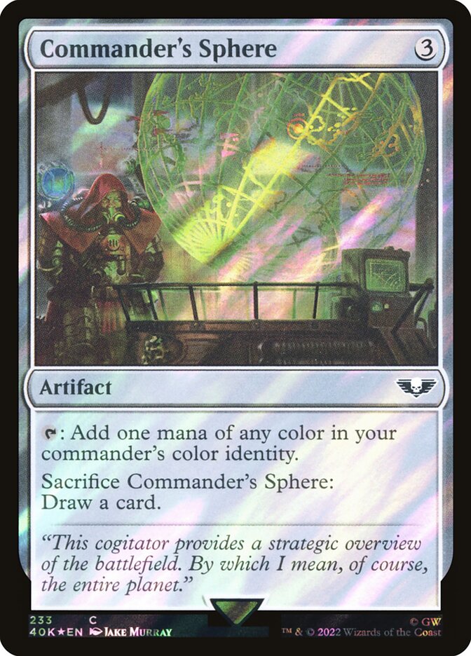Commander's Sphere 233 (Universes Beyond: Warhammer 40,000)  - Foil | Good Games Adelaide SA