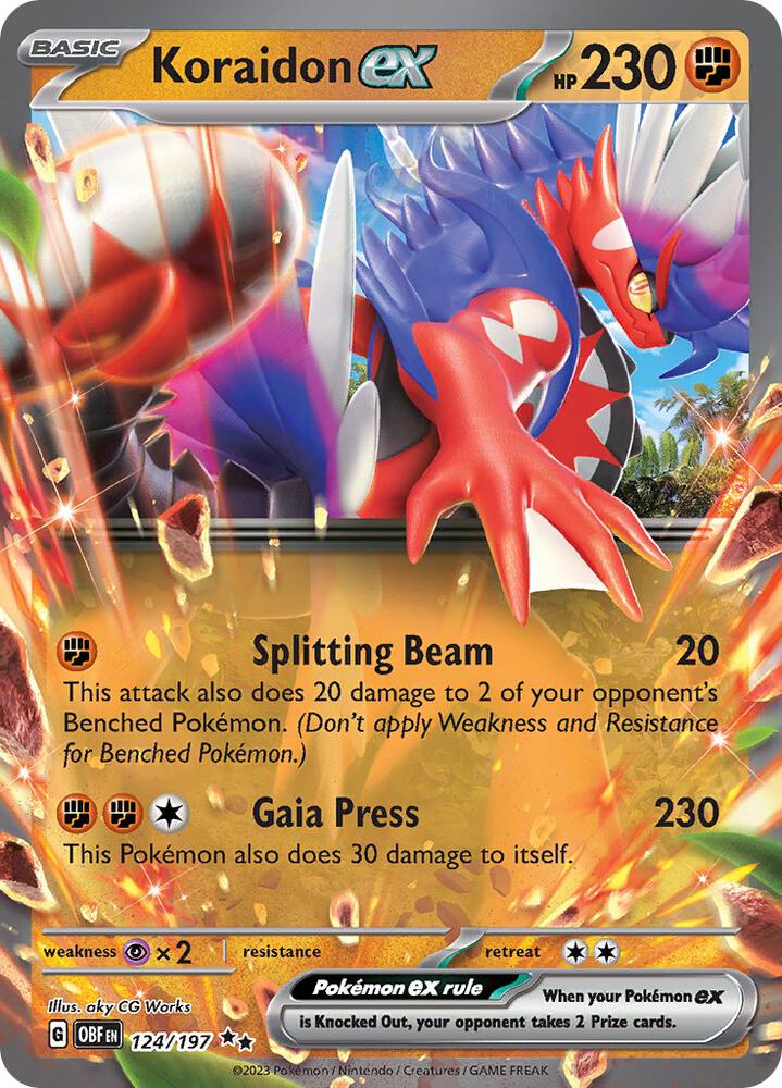Koraidon ex 124/197 (SV03: Obsidian Flames)  - Holofoil | Good Games Adelaide SA