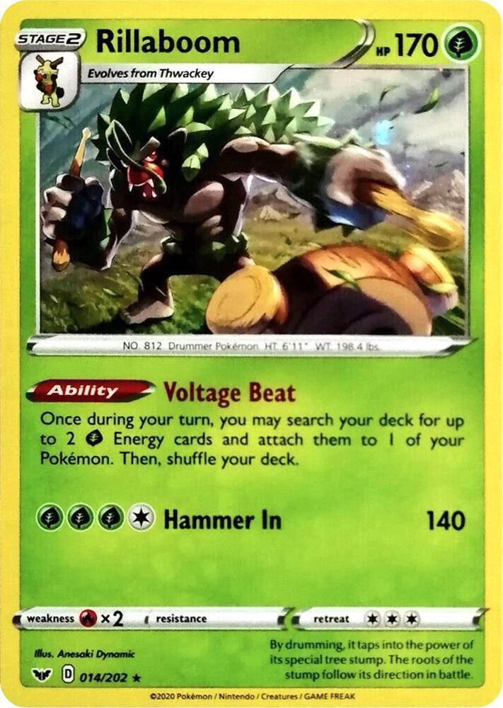 Rillaboom 014/202 (Miscellaneous Cards & Products)  - Cosmo Holofoil | Good Games Adelaide SA