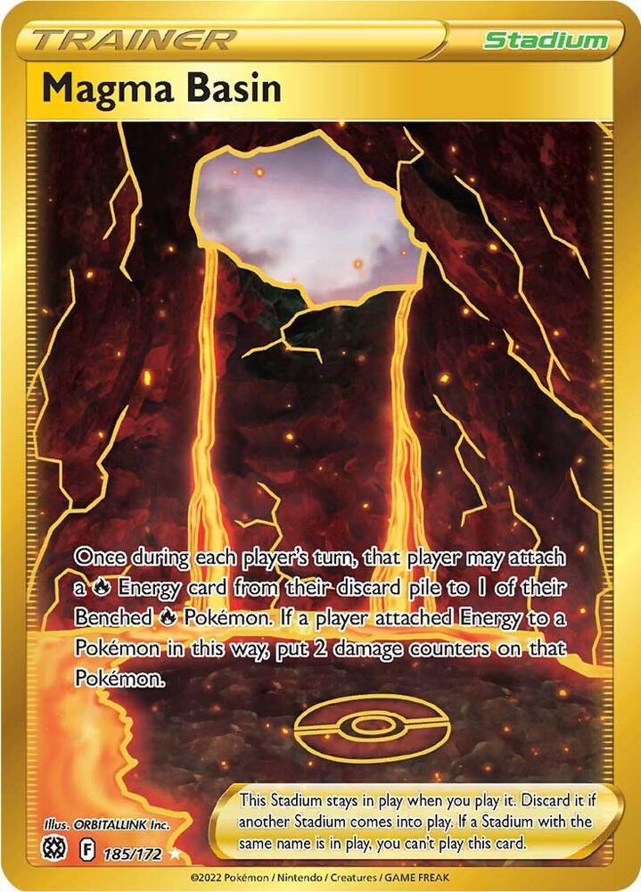 Magma Basin Secret 185/172 (SWSH09: Brilliant Stars)  - Holofoil | Good Games Adelaide SA