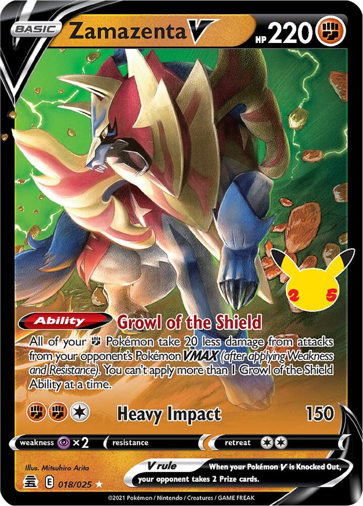 Zamazenta V 018/025 (Celebrations)  - Holofoil | Good Games Adelaide SA