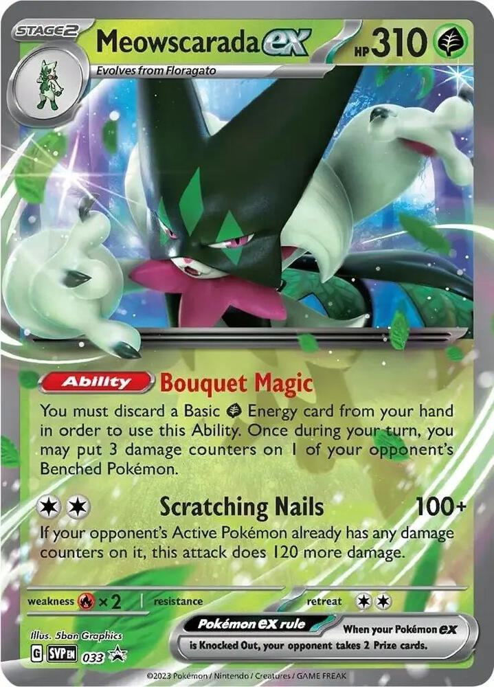 Meowscarada ex 033 (SV: Scarlet & Violet Promo Cards)  - Holofoil | Good Games Adelaide SA