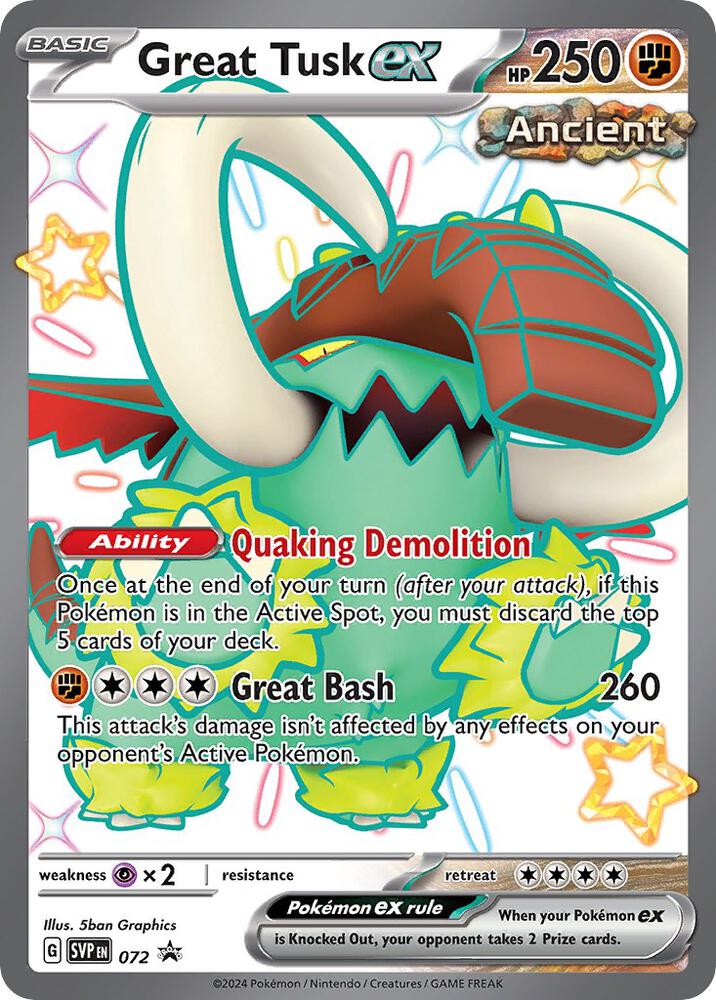 Great Tusk ex 072 (SV: Scarlet & Violet Promo Cards)  - Holofoil | Good Games Adelaide SA