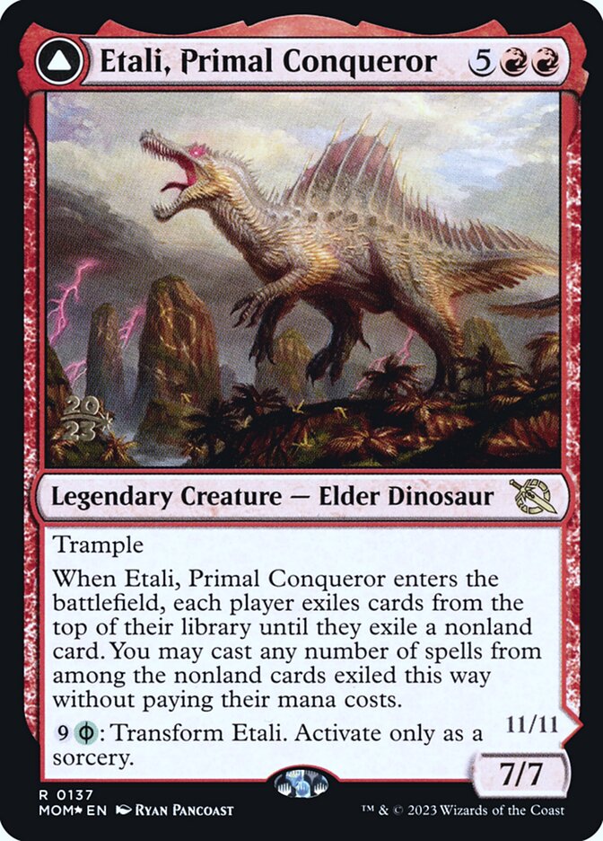 Etali, Primal Conqueror // Etali, Primal Sickness 137 (Prerelease Cards)  - Foil | Good Games Adelaide SA