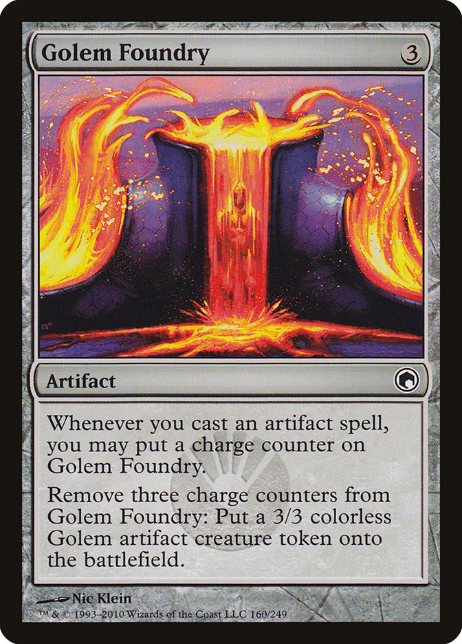 Golem Foundry 160 (Scars of Mirrodin)  - Foil | Good Games Adelaide SA
