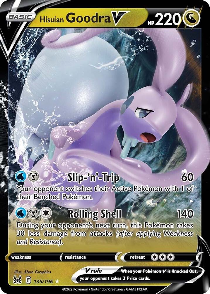 Hisuian Goodra V 135/196 (SWSH11: Lost Origin)  - Holofoil | Good Games Adelaide SA