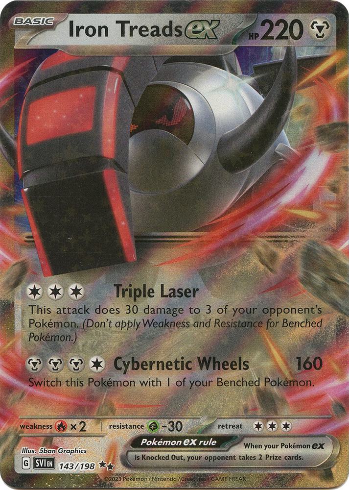 Iron Treads ex 143/198 (SV01: Scarlet & Violet Base Set)  - Holofoil | Good Games Adelaide SA