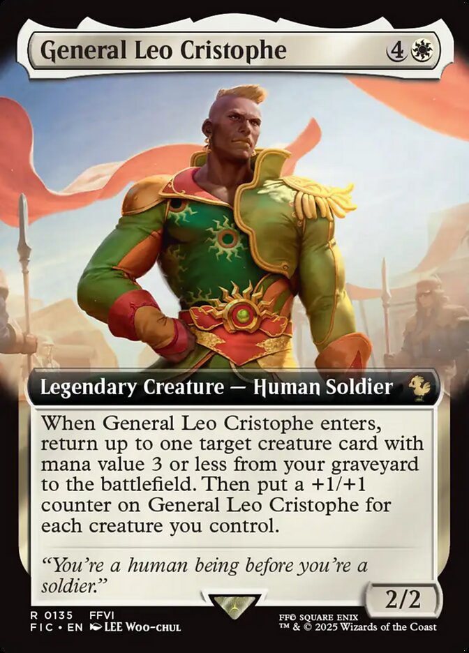 General Leo Cristophe 135 (Commander: FINAL FANTASY)  - Extended Art Foil | Good Games Adelaide SA