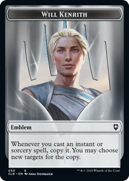 Emblem Will Kenrith Copy Double Sided Token 50 // 19 (Commander Legends: Battle for Baldur's Gate)  | Good Games Adelaide SA
