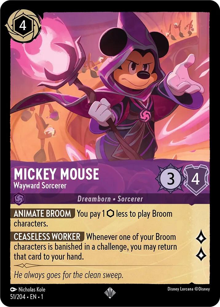 Mickey Mouse Wayward Sorcerer 51/204 (The First Chapter)  | Good Games Adelaide SA