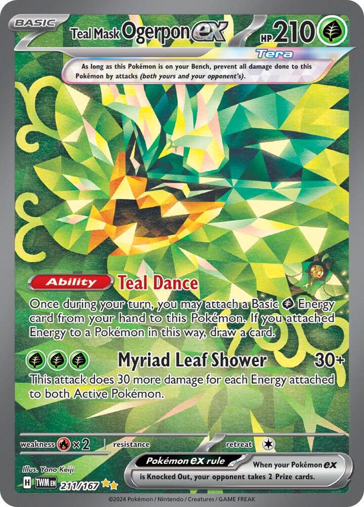 Teal Mask Ogerpon ex 211/167 (SV06: Twilight Masquerade)  - Holofoil | Good Games Adelaide SA