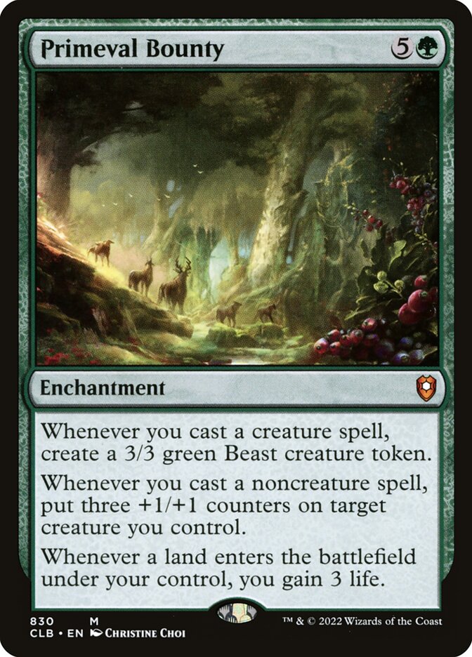 Primeval Bounty 830 (Commander Legends: Battle for Baldur's Gate)  | Good Games Adelaide SA