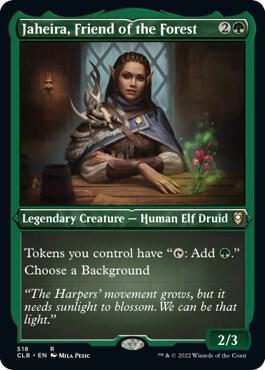 Jaheira Friend of the Forest Foil Etched 518 (Commander Legends: Battle for Baldur's Gate)  - Foil | Good Games Adelaide SA