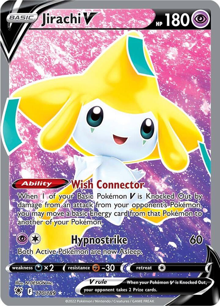 Jirachi V Full Art 170/189 (SWSH10: Astral Radiance)  - Holofoil | Good Games Adelaide SA