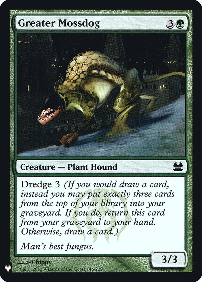 Greater Mossdog 146 (The List Reprints)  - Foil | Good Games Adelaide SA