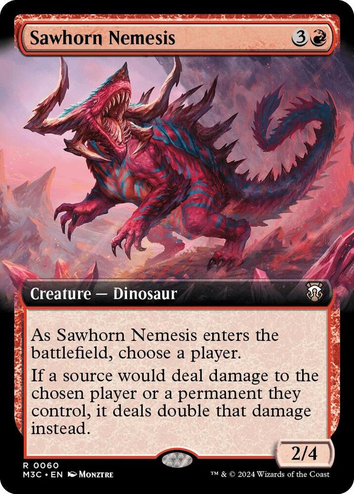Sawhorn Nemesis 60/411 (Commander: Modern Horizons 3)  - Extended Art Ripple Foil | Good Games Adelaide SA