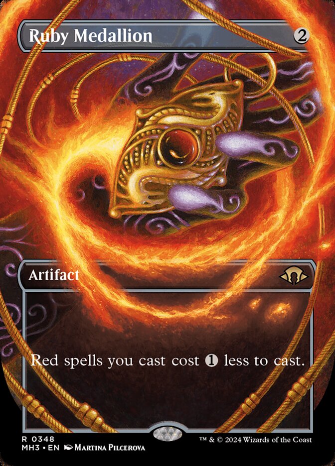 Ruby Medallion 348/319 (Modern Horizons 3)  - Borderless Foil | Good Games Adelaide SA
