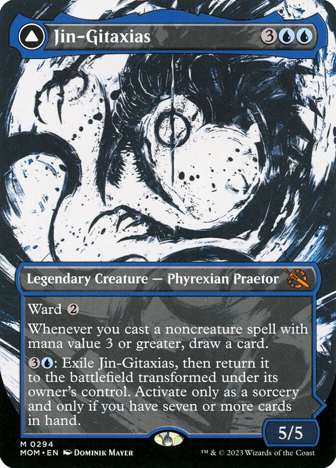 Jin-Gitaxias // The Great Synthesis 294 (March of the Machine)  - Borderless Foil | Good Games Adelaide SA