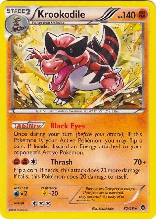 Krookodile 62 98 BW Emerging Powers 062/098 (Deck Exclusives)  - Holofoil | Good Games Adelaide SA