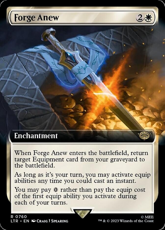 Forge Anew 760 (Universes Beyond: The Lord of the Rings: Tales of Middle-earth)  - Extended Art Surge Foil | Good Games Adelaide SA