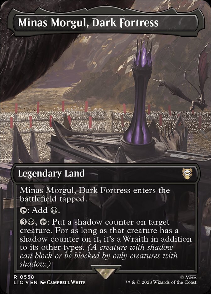 Minas Morgul, Dark Fortress 558 (Commander: The Lord of the Rings: Tales of Middle-earth)  - Borderless Surge  Foil | Good Games Adelaide SA