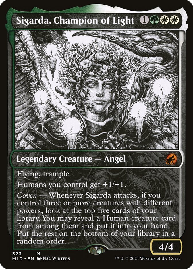 Sigarda, Champion of Light 323 (Innistrad: Midnight Hunt)  - Foil | Good Games Adelaide SA