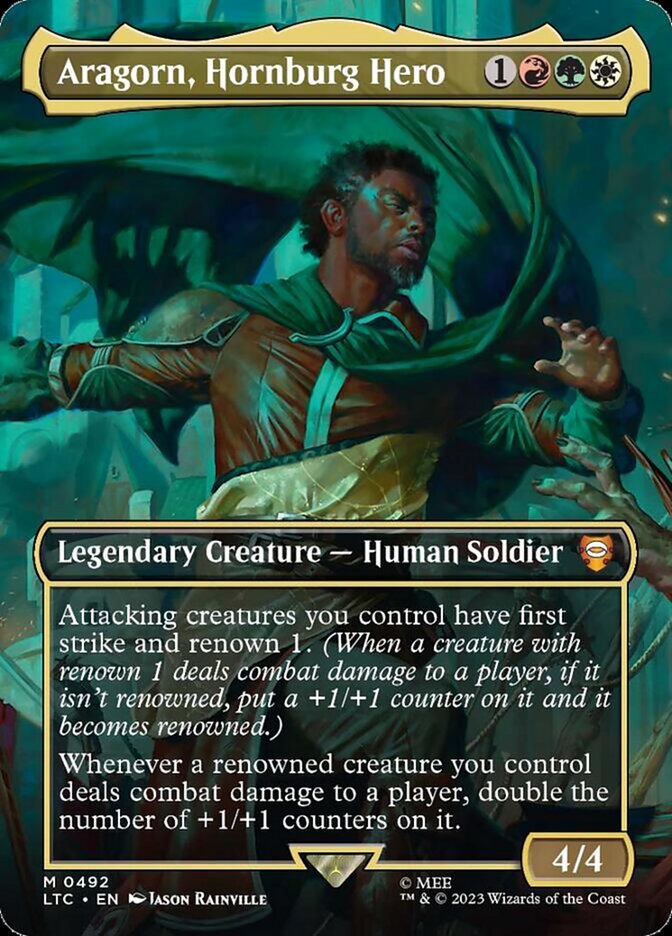 Aragorn, Hornburg Hero 492 (Commander: The Lord of the Rings: Tales of Middle-earth)  - Borderless | Good Games Adelaide SA