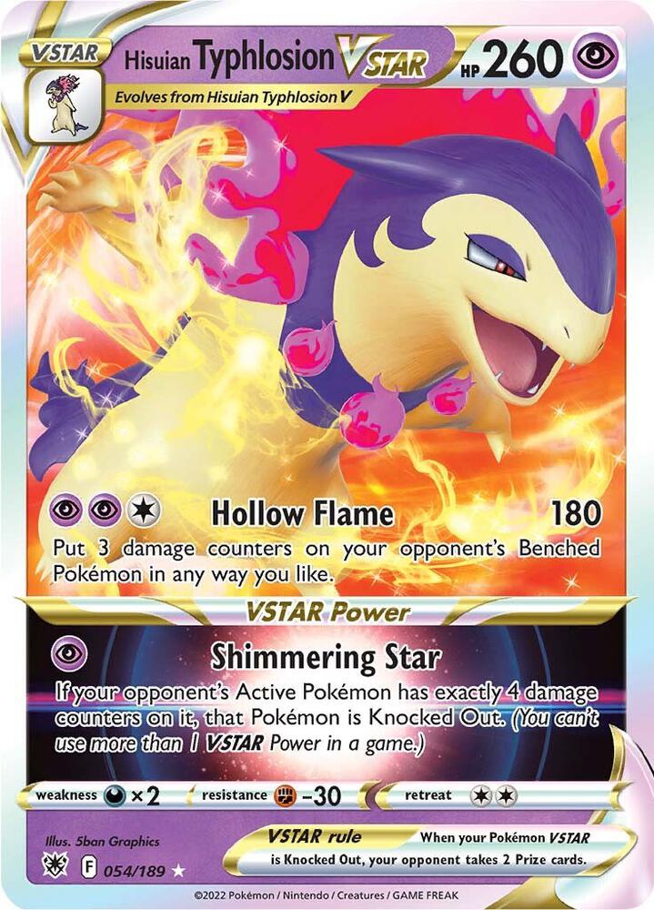 Hisuian Typhlosion VSTAR 054/189 (SWSH10: Astral Radiance)  - Holofoil | Good Games Adelaide SA