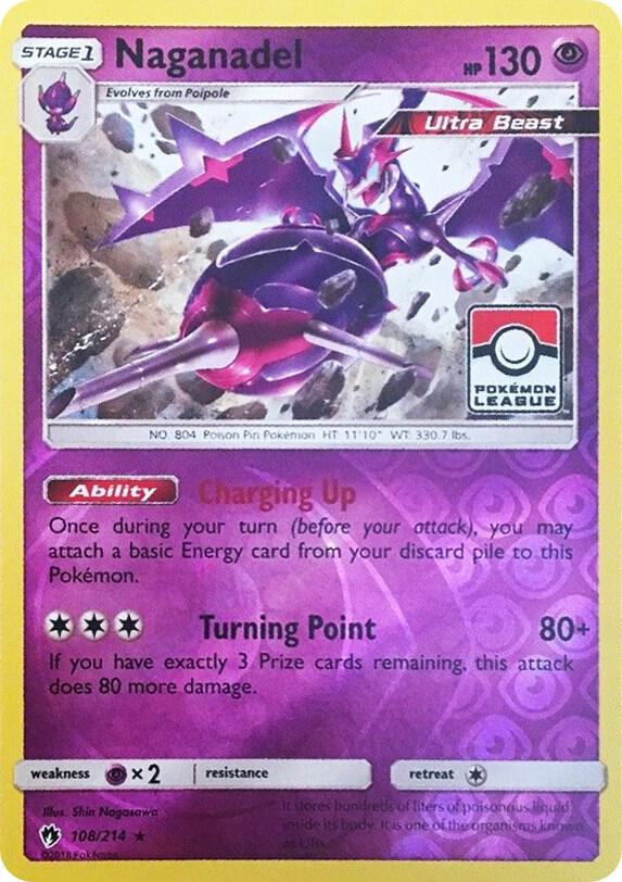 Naganadel 108 214 Pokemon League 108/214 (League & Championship Cards)  - Reverse Holofoil | Good Games Adelaide SA