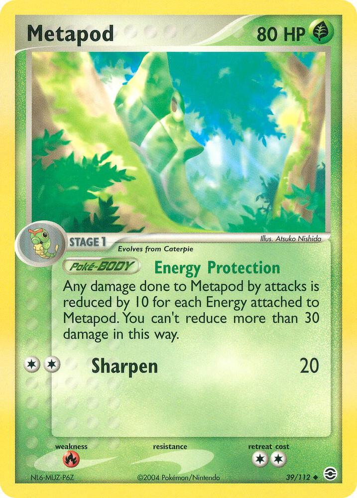 Metapod 39/112 (FireRed & LeafGreen)  - Reverse Holofoil | Good Games Adelaide SA