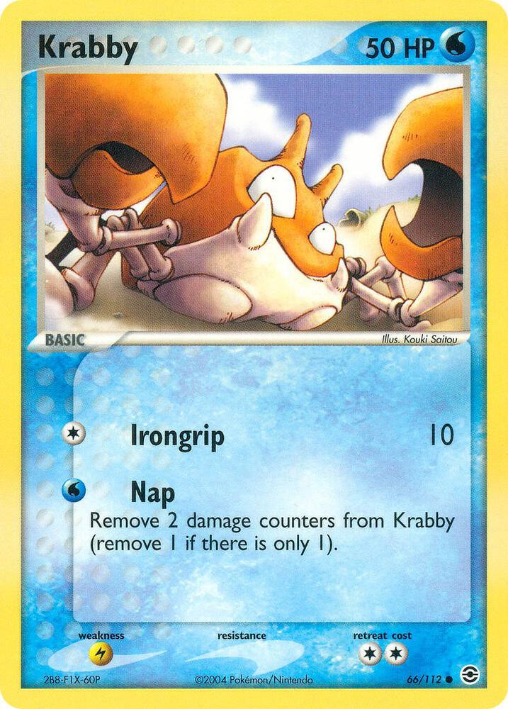 Krabby 66/112 (FireRed & LeafGreen)  - Reverse Holofoil | Good Games Adelaide SA