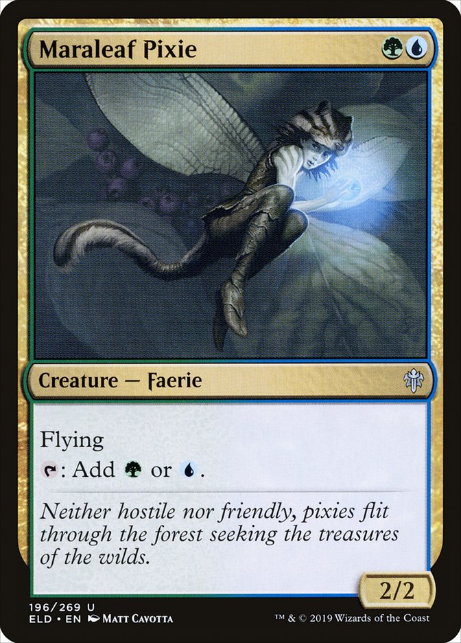 Maraleaf Pixie 196 (Throne of Eldraine)  - Foil | Good Games Adelaide SA