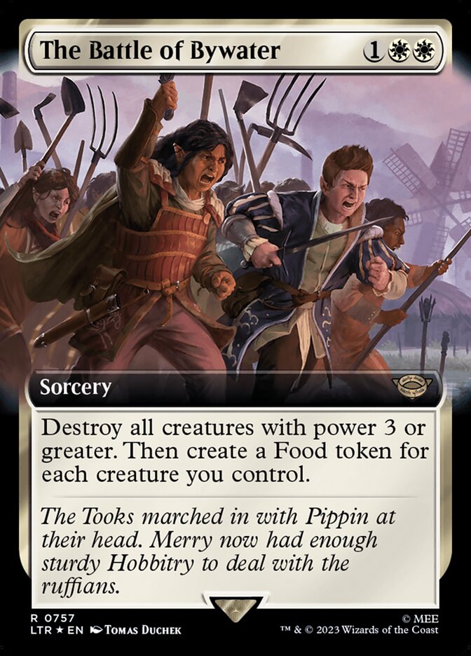 The Battle of Bywater 757 (Universes Beyond: The Lord of the Rings: Tales of Middle-earth)  - Extended Art Surge Foil | Good Games Adelaide SA