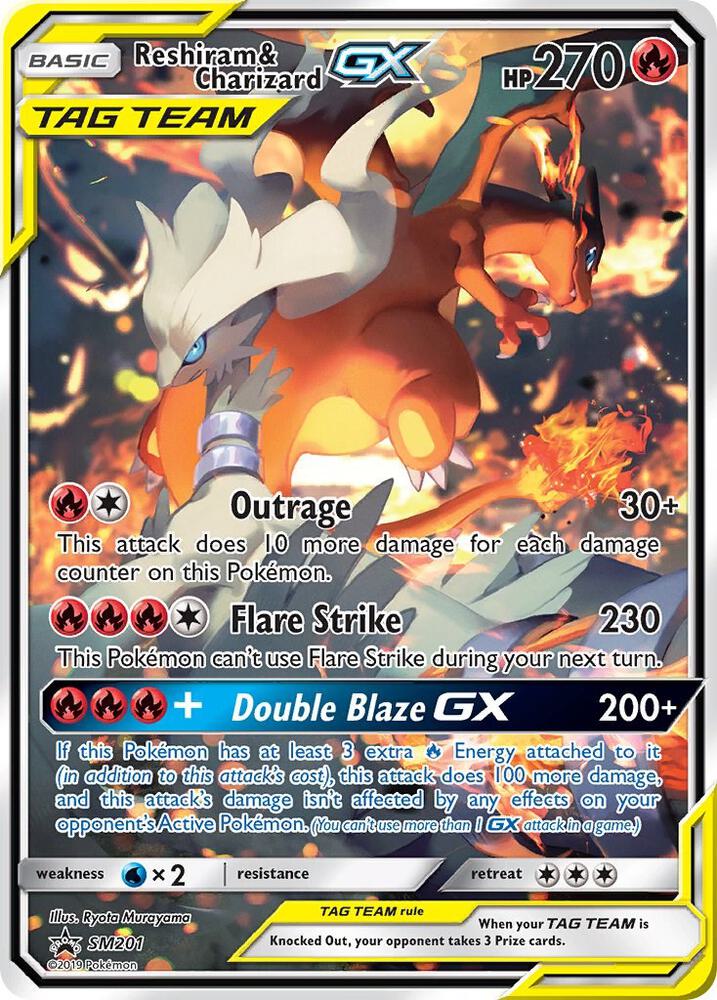 Reshiram and Charizard GX SM201 (SM Promos)  - Holofoil | Good Games Adelaide SA